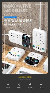 Intelligent Extension Sockets Power Strip with USB Socket Multi-Function with Long Line Switch