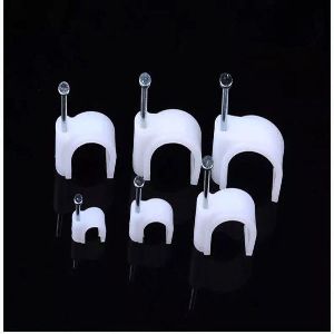 Wire Holder Cable Clips Water Pipe Plastic Pipe Clamp Network Cable Fixed Card Square Line u shaped