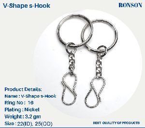 S Hook Inhaler Keychain ring