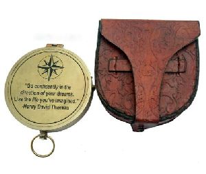 Compass With Leather Case