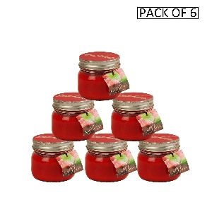 L.O.F Lords of Fashion Home Decor Bakery Fresh Bottled Ripe Raspberry Scented Candles (Pack of 6)