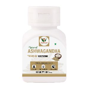 Vaddmaan Natural Ashwagandha KSM-66&amp;reg; (Clinically Proven) with Root Extract 500mg, 60 Capsule