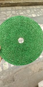 GREEN JUTE WHEELS RUGS