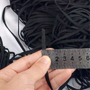 20mtr Black Spandex Flat Elastic Cords