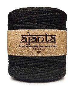 50mtr Black Macrame Cotton Cords