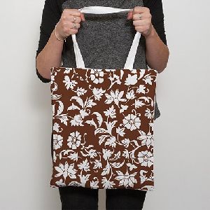 Flower Printed Cotton Bag