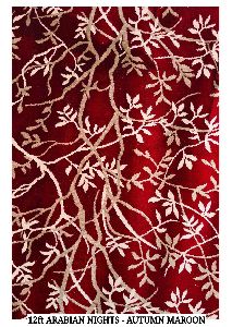 Autumn Maroon Silk Carpet
