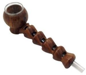 Hybrid Glass Wooden Smoking Pipe