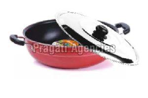 Non Stick Deep Kadai with SS Lid