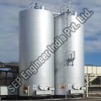 Aluminum Horizontal Silver Polished Bitumen Storage Tank