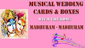 Customized Indian Wedding Cards And Boxes Musical Sound Module Madhuram - Madhuram