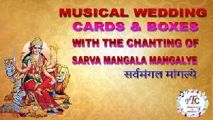Customized Indian Wedding Cards And Boxes Musical Song Module Sarva Mangala Mangalya
