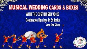 India And Sri Lanka Wedding Cards And Boxes Musical, Voice, Recordable Sound Module
