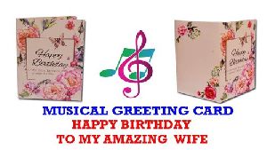 Musical Voice Singing  Card Happy Birthday To You For Wife, Husband, Friend, Brother, Father