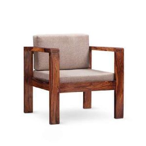 Kurtana Wood Cushion Sofa Chair