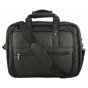 Plain Leather Laptop Office Bag