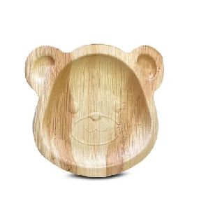 Teddy Bear Shaped Areca Leaf Plates