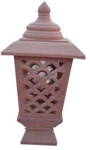 Stone Garden Lamp, Color : Red