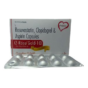 Rosuvastatin, Clopidogrel And Aspirin Capsules