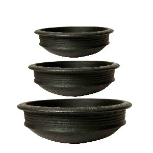 Black Clay Pot Set