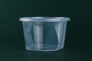 Plastic mircowave containers round 500 ml