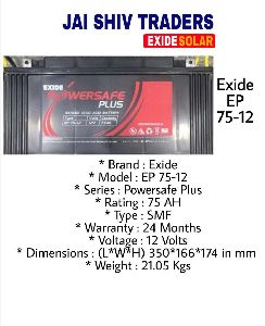 exide powersafe plus exide ep 75-12 battery