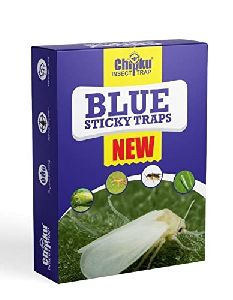 Chipku -Blue Sticky Glue Trap for Insect in Garden & Farm, Trapper for White Flies, Thrips, Small
