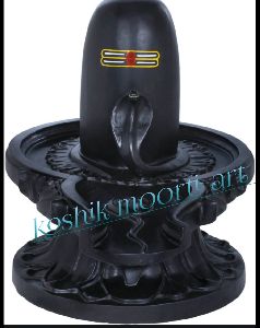 black marble size 12 inch panchmukhi shivling