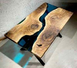 Wooden Epoxy Resin Centre Table Top