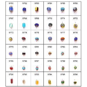 chevron glass beads