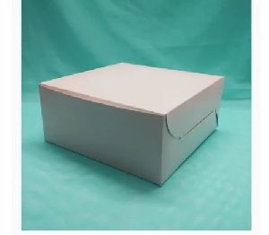 Brown and White Cake Packaging Paper Box