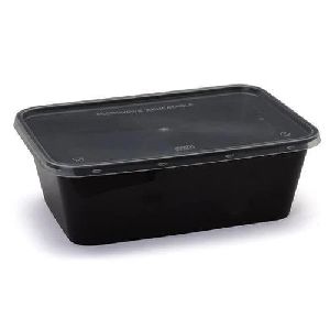 Black Plastic Food Container