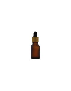 15 ml amber frosted dropper bottle
