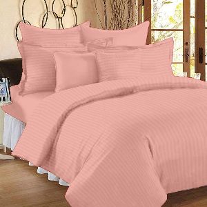rekhas 400 tc cotton satin striped double bed king size plain bedsheet