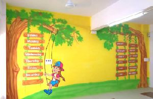 play school wall painting