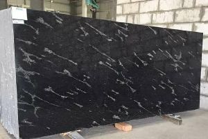 Fish Black Granite Slabs