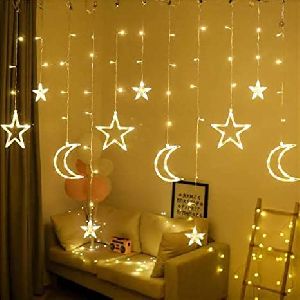 12 Star Moon LED Curtain Lights
