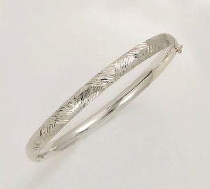 925 Sterling Silver Diamond Cut Bangles