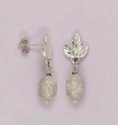 925 Sterling Silver Diamond Cut Earrings