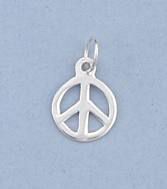925 Sterling Silver Peace Sign Pendant
