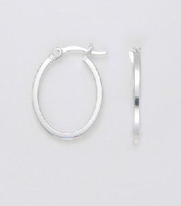 925 Sterling Silver Plain Hoop Earrings