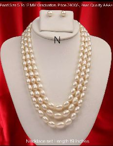 Handmade Royal Pearl Necklace Set