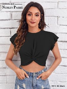 Ladies White Full Sleeves Crop Top at Rs 175/piece, New Industrial  Township, Faridabad
