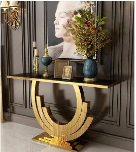 Wall Mounted Glass Console Table