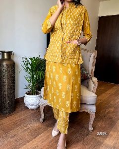 jacket kurti set