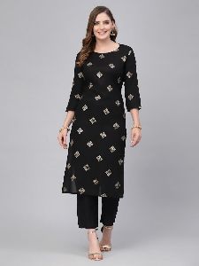 rayon kurti pant set