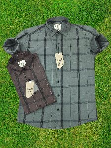 mens cotton check shirts