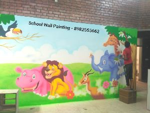 play school wall painting themes ideas