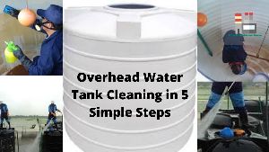 Overhead water tank cleaning