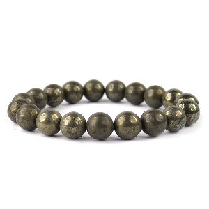 Certified Pyrite Natural Crystal Stone Bracelet Energized Reiki Healing and Crystal Healing for Men &amp;amp; Women